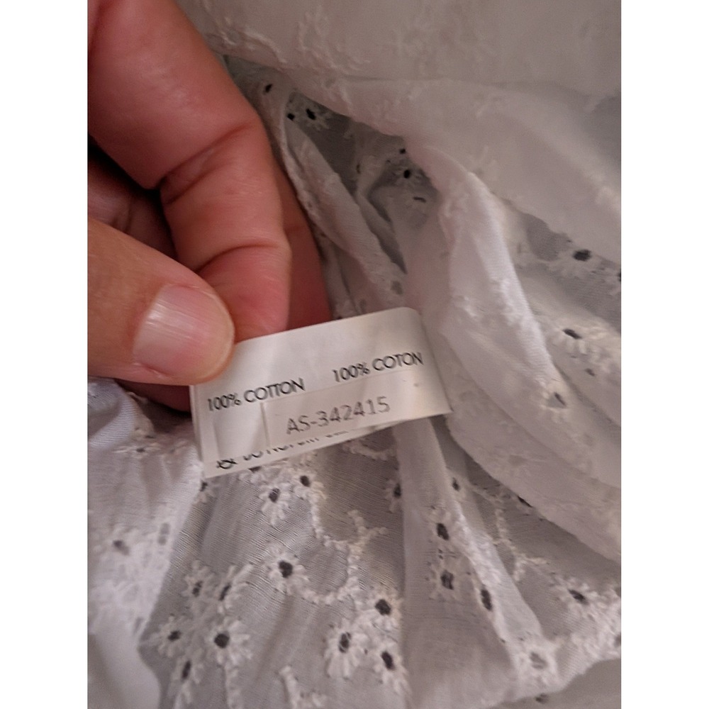 Poupette St Barth Camila Broderie Anglaise Mini Dress White 100% Cotton XS NEW - Picture 5 of 10